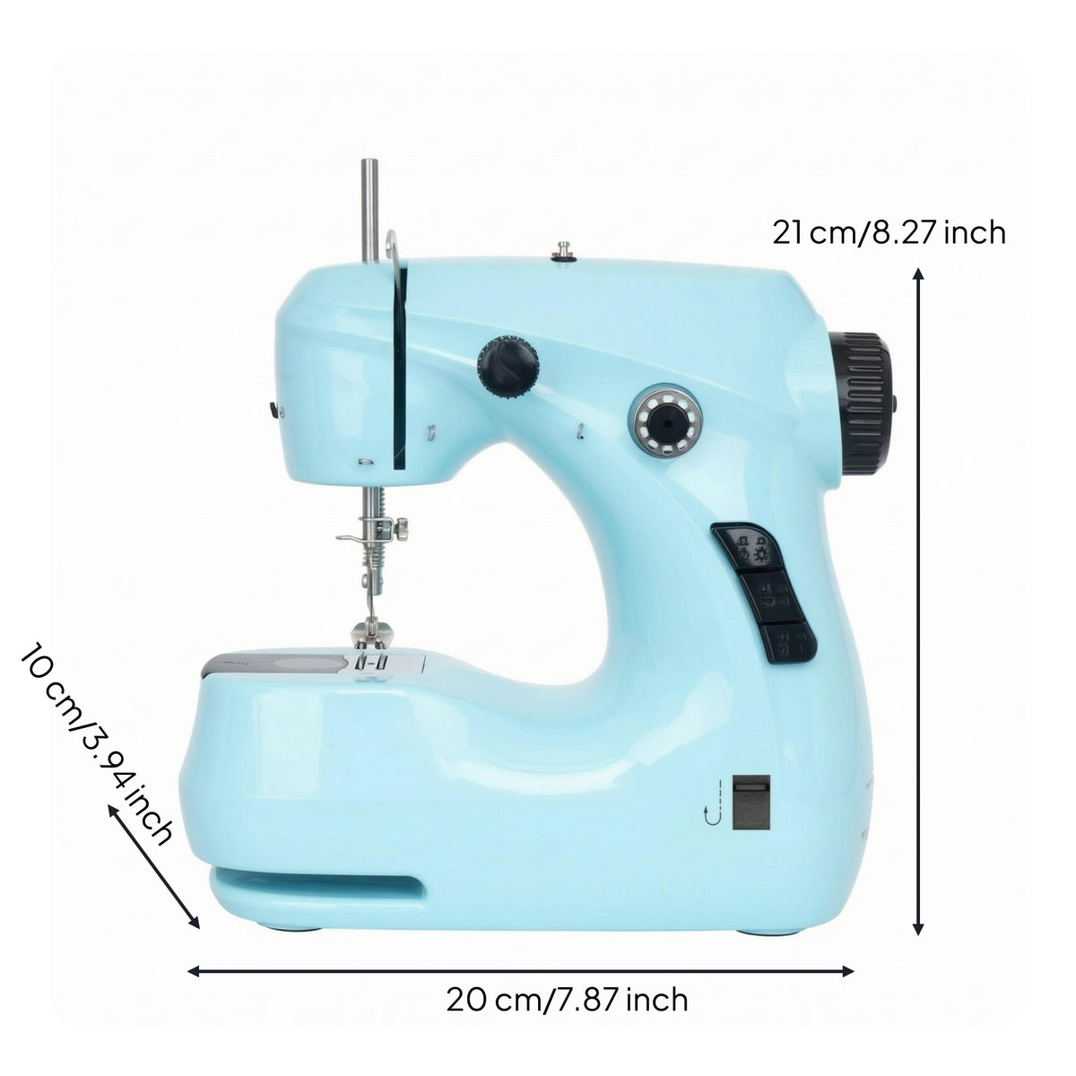 Two-speedSpeed Compact Sewing Machine Backward Stitching Tabletop Sewing Machine Stitch Selection Markings for DIY Handcraft