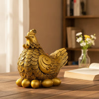 Cockerel Figurine Brass Cockerel Ornament Charming Sculpture for Home Decor