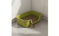 Anti-Splash Dog Potty Tray High-Sided Indoor Dog Toilet Easy to Clean Mesh Grid Pet Toilet Keeps Paws Dry for Small Dogs, Young Dogs, Apartment Living, Balcony