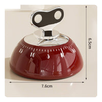 Bell Shaped Cooking Timer Mechanical Countdown Timer Wind Up Kitchen Timer Magnetic Stick-on Timer with Loud Audible Signal Suitable for Kitchen Children Study Beauty Purposes
