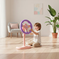 Toy Steering Wheel with Stand Pretend-Play Simulated Driving Steering Wheel Simulated Driving Toy Standing Interactive