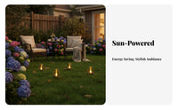 Energy Saving Solar Flickering Candle Light Flameless Solar Powered Candle Light Automatic On/shut off for Pathway, Balcony, Tabletop