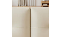 Gas Lift Storage Bed Frame Cream Airy Aesthetic Bed Frame for Couples, Small Apartments