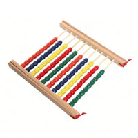 Wooden Abacus Hands-on Wooden Bead Abacus Math Board Developmental Educational Toy Rainbow for Preschoolers, Classroom