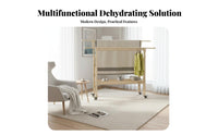 Foldable Clothes Dehydrating Rack Adjustable Height Freestanding Clothes Dryer Rack Rustproof Extendable Laundry Stand for Balcony