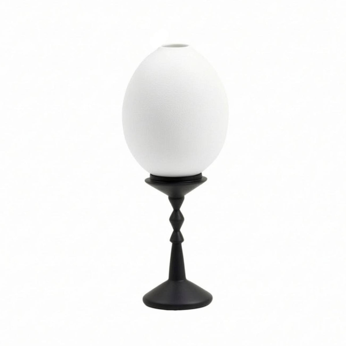 Egg Ornament with Stand Modern Resin Egg Sculpture Artistic for Entryway