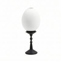 Egg Ornament with Stand Modern Resin Egg Sculpture Artistic for Entryway
