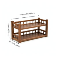 Desktop Storage Organizer Space-Saving Desktop Shelf with Two Tiers Sturdy