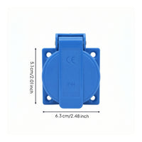 Waterproof Socket with Cover IP44 Universal Socket Outlet with Cover Outdoor Splash-Resistant for Electricians, Garden