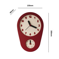 Day Date Clock Decorative Operated Wall Clock Double Dial Home Decor for Living Room