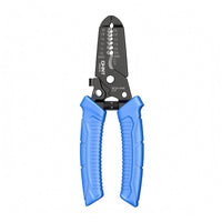 Serrated Gripping Surfaces Plier-Style Wire Stripper Measuring Markings Coil-Return-Loaded Wire Stripper Compact Hand Tool Non-Slip Handle for Electrical Work