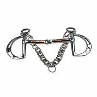 Kimberwicke Bridle Control Piece Chain Equestrian Gear Slotted Cheeks for Horseback Riding