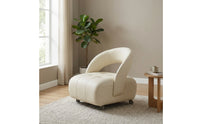 Rolling Vanity Chair Tufted Seat Compact for Entryway