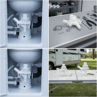 RV Toilet Water Valve Kit Pedal-Flush RV Toilet Valve with Filters for Campers