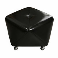 Solid Wood Frame Faceted Upholstered Pouf Sturdy Construction Low Stool Long-Lasting Footstool Space-Saving for Homeowners, Apartment Dwellers, Students, Living Room, Entryway, Cloakroom, Bedroom
