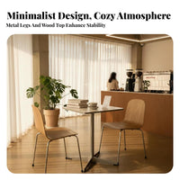 Minimalist Restaurant Set Korean Design Modern Metal Leg Chair Elegant Chrome Frame Dining Chair for Business Owners, Homeowners, Dessert Shop, Patio