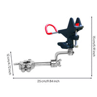 Fishing Rod Holder with Adjustable Clamp Heavy-Duty Support Bracket Stable Hardware for Fishermen