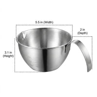 Stainless Steel Mixing Bowl with Scale, 304 Steel Mixing Basin for Food Prep, Modern Minimalist Salad and Vegetable Washing Tool, Pack of 3