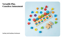 Early Education Educational Disc Stacking Game Hand-Eye Coordination Rainbow Stacking Rings Develops Fine Movement Skills for Preschoolers