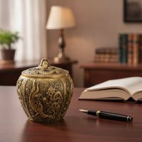 Metal Tea Canister Ornate Tea Canister with Lid Easy to Clean Storage Container for Countertop