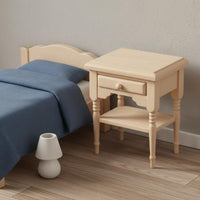 1:12 Scale Nightstand Classic Style Dollhouse Nightstand Smooth Finish Mini Bedside Table for Crafters, Collectors, Model Crafting