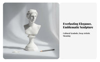Mini Resin Bust Statue Detailed Craftsmanship Miniature Classical Statue Artistic Decor Resin Bust Figurine for Teachers, Bookshelf Display, Sketching