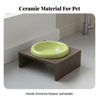 Long-Lasting Ceramic Pet Bowl Safe Material Round Food and Water Dish Easy to Clean for Cats, Kittens