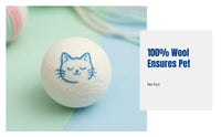 Wool Ball Cat Toy, Quiet Plush Ball, Interactive Enrichment, Cartoon Animal Design
