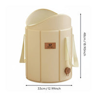 Foldable Foot Spa Bucket 5-Layer Insulation Foldable Foot Bath Bucket Quick Drain Spout Deep calves Soaking Basin for Travel