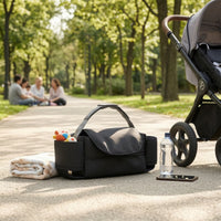 Water-Resistant Stroller Organizer Structured Stroller Organizer with Tissue Pocket Portable Nappy Bag Multifunctional for Moms, Parents, Outings, Travel