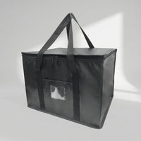 Insulated Tote Bag Reusable Tote Bag with Clear Window Stable for Shoppers, Picnics