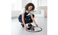 Salon Chair Round Base Polished Chrome Finish Barber Chair Base Anti-Slip Rubber Gasket Furniture Part for Beauty Parlor