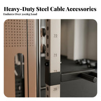 Complete Guide Machine Heavy Duty Multifunctional Strength Rack Adjustable Home Fitness System Rack for Bodybuilders, Athletes
