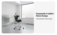 Ergonomic Design Saddle Chair Adjustable Height Wheeled Saddle Stool 360° Swivel Professional Seating Rolling Casters for Beauticians, Medical Professionals Artists, Medical Facility, Salon, Studio, Workshop