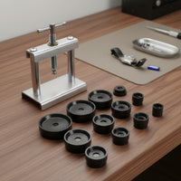 Manual Watch Case Press Threaded Turn Design Watch Back Closer Tool Easy to Use for Watchmakers, Hobbyists, Workshop