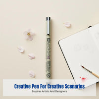 Brown Pigment Liner Waterproof Pigment Liner Pen Fine Tip No Bleed Through for Artists, Illustrators, Drawing, Sketching, School