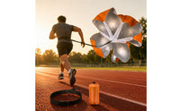 Collapsible Sprint Training Parachute Lightweight Sprint Parachute Textile Canopy Speed Chute Waist Belt for Runners, Football Players, Athletes
