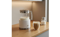 Automatic Milk Frother Two Whisk Automatic Foam Maker Kitchen Appliance Side Handle