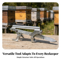 Galvanized Bee Box Frame Lifter Clamp Hinged Grip Beekeeping Frame Clamp Long Handle Bee Supplies 26 Cm for Beekeepers, Apiary