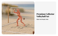 5 Pieces 1:64 Beach Netball Figures Various Poses 1:64 Scale Miniature Scene People Miniature People Set Highly Detailed