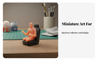 1:64 Scale Driver Figure Collectible 1:64 Scale Figure Miniature Scene People Model DIY Paintable Tiny People Figurine High