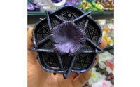 Handmade Resin Crystal Ball Base Textured Engraved Star Display Stand Raised Supports Crystal Ball Stand Dark Finish