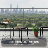 Thickened Frame Woven Seat Stackable Stool Space-Saving Small Bench Multi-Purpose Household Furniture Sturdy and Long-Lasting for Families, Homeowners, Dining Room, Kitchen, Balcony, Bedroom