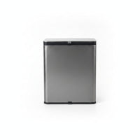 Rectangular Wall-Mounted Trash Bin Rounded Edges Wall-Mounted Waste Bin Black Trim Household Organizer Space-Saving for Kitchen, Cabinet