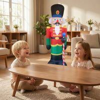 Standing Inflatable Christmas Decoration Festive Christmas Inflatable Nutcracker Indoor Holiday Decor Compact Storage for Front Yard
