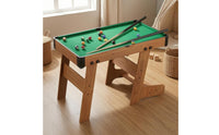 Corner Pockets Children's Billiard Table Cue Sticks Tabletop Pool Game Black Edge Trim Mini Pool Table Sturdy