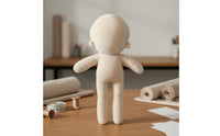 DIY Doll Supple Soft Velvet Textile Blank Doll for Crafters, Hobbyists
