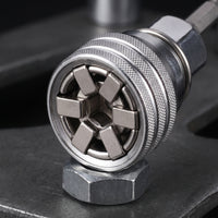 Self-Adjusting Adjustable Socket Hexagonal Versatile Socket Knurled Tool Non-Slip for Diyers, Mechanics, Home Maintenance, Workshop