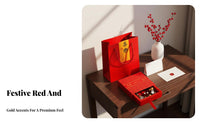 New Year Theme PE Film Shadow Box Hot-Stamped Accents Floating Film Jewelry Box Dustproof for Hobbyists, Adults, Holidays, Home Decoration