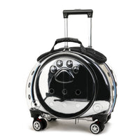 Wheeled Pet Carrier Hard-Shell Rolling Pet Carrier Safe for Travel, Small Dogs